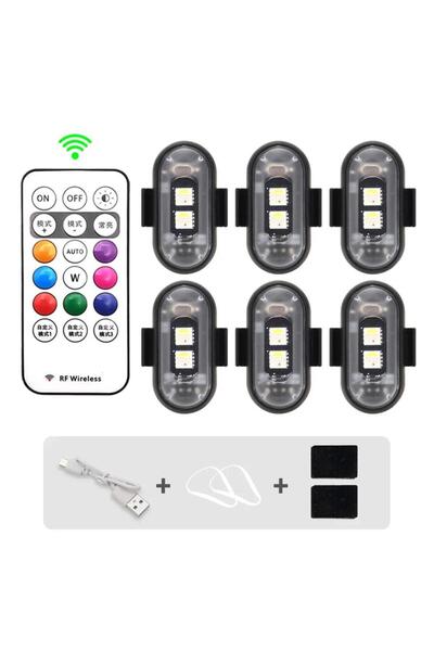 Choice 6 مصابيح مع جهاز تحكم عن بعد، 1-6 قطع من أضواء LED اللاسلكية للطائرات ...