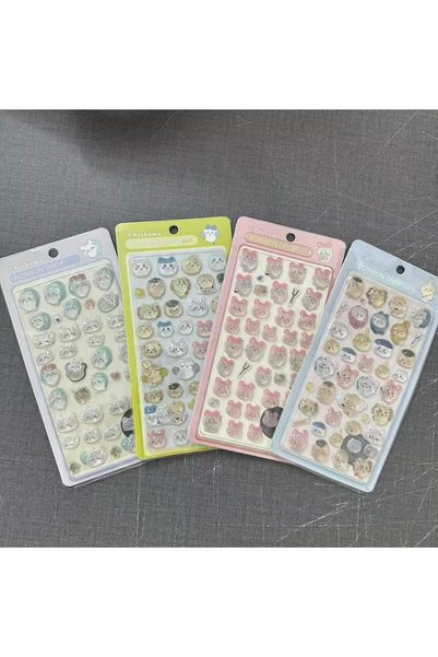 Choice 4PCS Cartoon 3D Relief Stickers Cartoon Crystal Stickers DIY Laptop Ph...