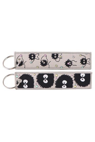 BANDAI 1 1pcs Double Sided Classic Japanese Anime Pattern Embroidery Key Tag ...