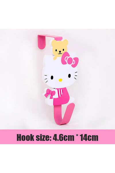 Miniso Kitty-C Cute Over Door Hook No Drill Punch Free Hanging Hanger Heavy S...