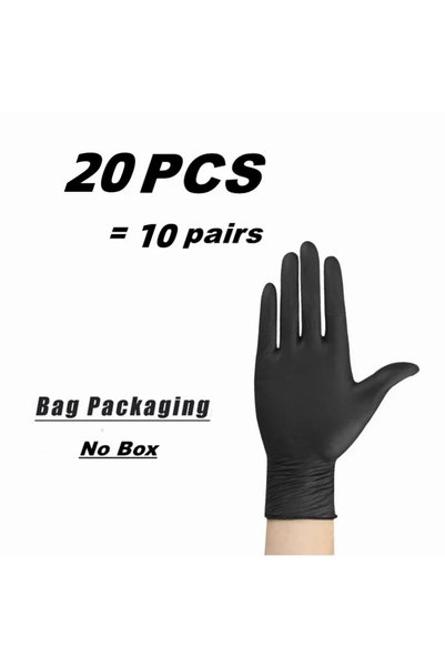 Choice XL Black 20PCS 10/20/50/100pcs Disposable PVC Black Nitrile Gloves,Wat...