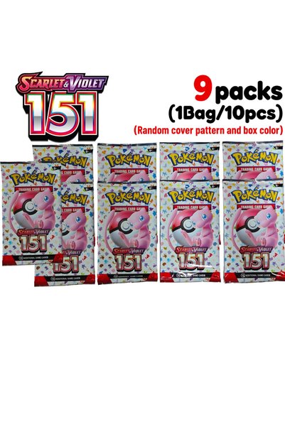 BANDAI 151 9 packs 9 Packs Pok émon TCG Mega Evolution-Pitch Black Booster As...