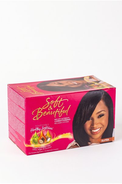 Soft & Beautiful Hair Straightening Kit for Moisturizing and Perfect Smoothne...