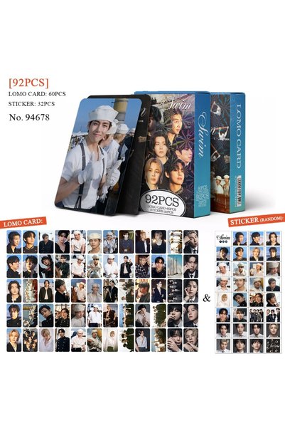 BANDAI 12 92Pcs Lomo Cards Photocards Stickers HD Fans Collection Cards Decor...