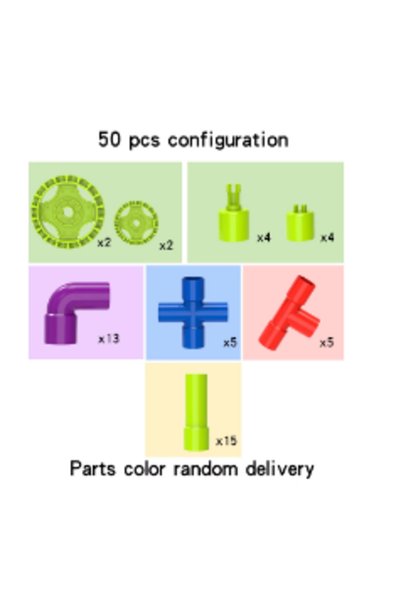 Choice 50pcs HTMCK Pipeline building block assembly children's water pipe ben...