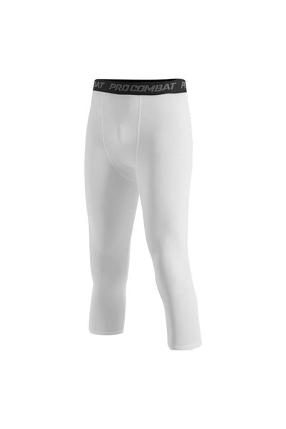 Choice M all white Men's Sports Cropped Pants Sportswear, Running Leggings Gy...