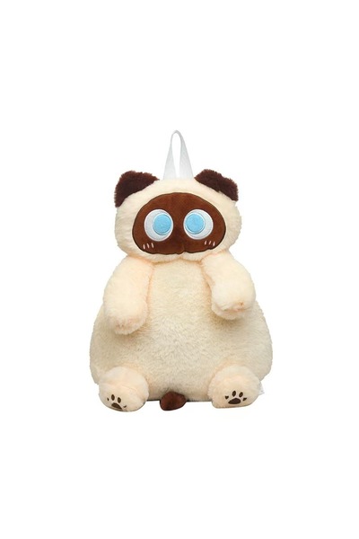 Choice cat backpack Black Cat Backpacks Big Eyes Kitten Doll Plush Kawaii Stu...