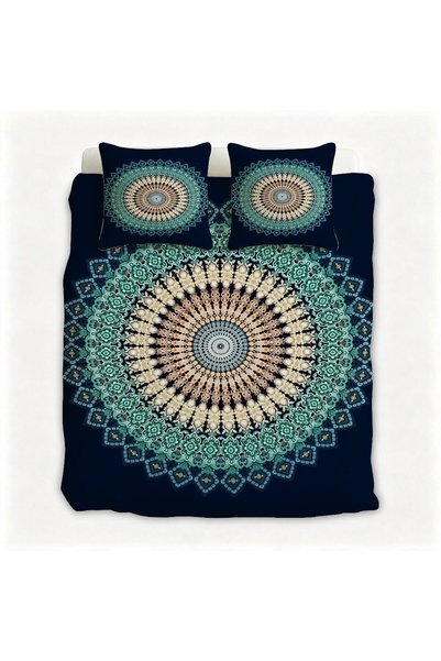 Generic طقم أغطية سرير من الفلانيل مكون من 3 قطع، غطاء لحاف مزخرف مع غطاءين ل...