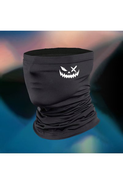 Choice One Size Black Balaclava Neck Gaiter Sweat-absorbent Evil Smile Half F...