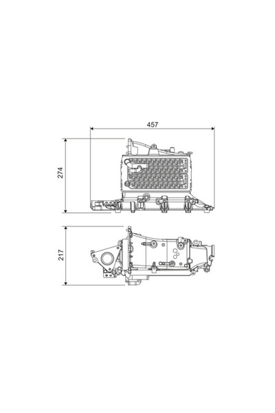 VALEO Intercooler, compresor 818685