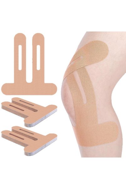 Choice 10-PCS khaki 10PCS Pre-Cut Knee Pads Muscle Strapping Tape - Marathon ...