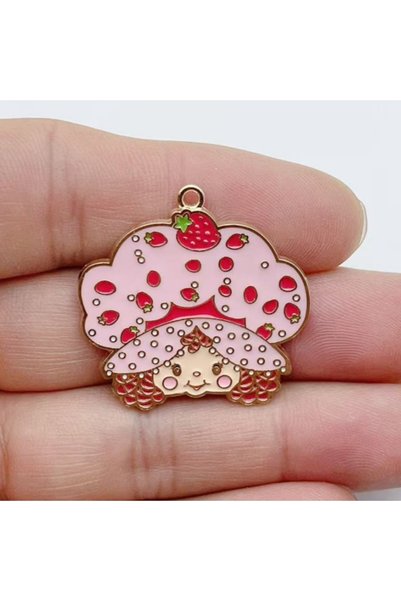 Choice 4 10pcs Cute Little Girl Enamel Metal Jewelry Strawberry Rainbow Penda...