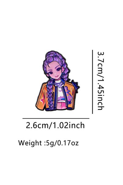 BANDAI c1 Cartoon Enamel Pin Brooch Girl Group Brooches Metal Pins on Backpac...