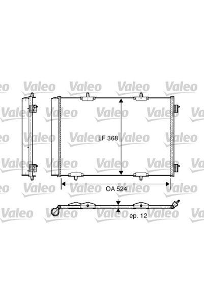 VALEO Кондензатор, климатизация 818015