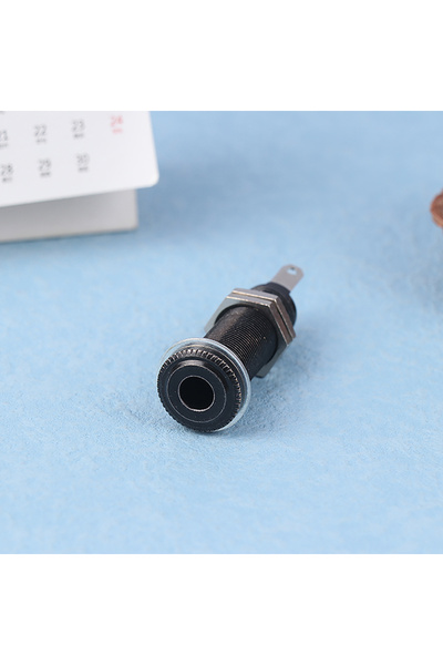 Choice Black 1/4 Inch Output Straight Tube Style Anti-noise Audio Jack Brass ...