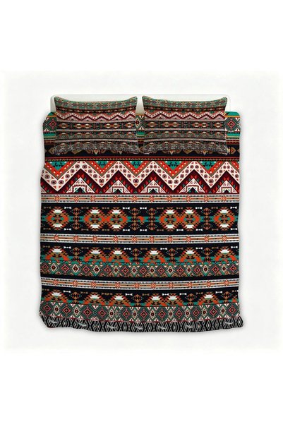 Generic Bohemian Mandala Medallion Flannel Bed Linen Set, 3Pcs Anti-Pilling F...