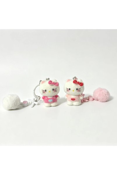 Choice opp bag 2pcs Kawaii Anime Cute Cat Mini Figure Keychain Backpack Hangi...