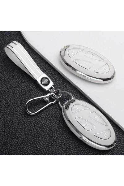 Choice YB White Chain Tpu Car Key Case Cover for Hyundai Tucson Kona EV Grand...