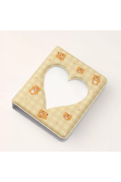 Choice yellow tiger 1pc 1-2PCS Cute Bear Photo Album 3 Inch Love Heart Hollow...