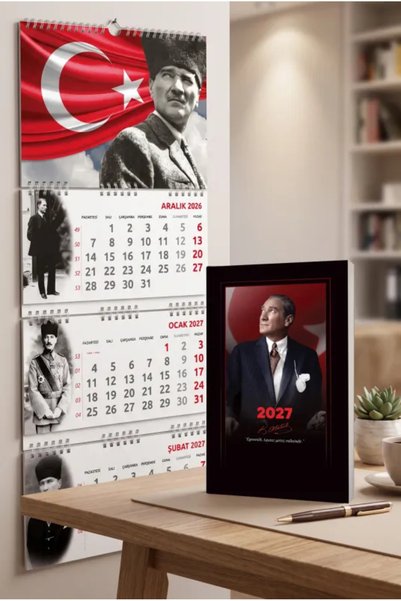 HalkKitabevi 2027 Ayyıldız Gemici Duvar Takvimi ve İstikbal Atatürk Ajanda