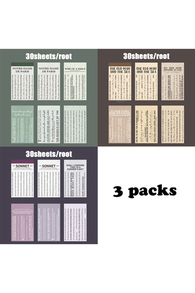 Choice S29797-456 Mr.Paper 3-Pack Book Whisper Notepads - Literary Style Read...