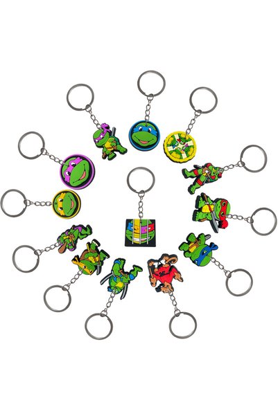 Hasbro 10pcs keychain Cartoon Turtles Party Favor Supplies Ninjaes Balloon Fi...