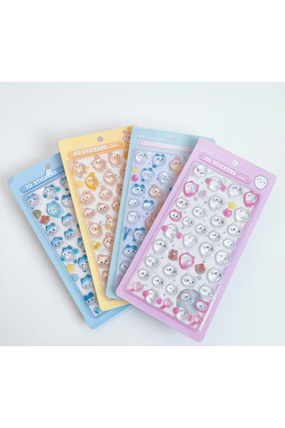Choice 4PCS Cartoon 3D Relief Stickers Cartoon Crystal Stickers DIY Laptop Ph...