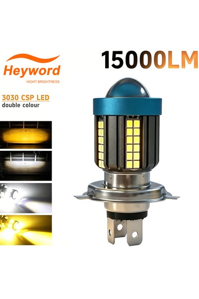 Choice Yellow white H4 Heyword H4 LED H6 BA20D 15000LM LED Motorcycle Headlig...