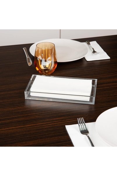 Slasa Maison Sucasa Acrylic Napkin Tray Flat Storage Organizer Counter Top Ho...