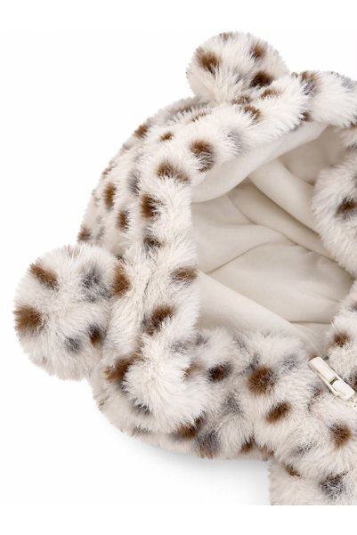 mumbino İNDİGO Bebek Unisex Leopar Desenli Peluş Astronot Tulum ve Patik Takımı