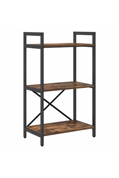 vidaxl Raft pentru cărți 3 niveluri 56 x 34 x 96 cm Lemn prelucrat