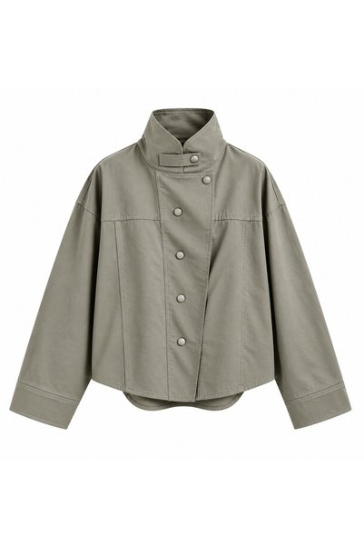 Laluvia Kum Beji Snap-Button Shirt Jacket - 5131