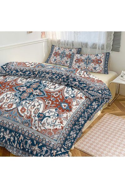 Generic 3Pcs Comfort Fuzzy Boho Brushed Duvet Cover Set, Bohemian Decor Patte...