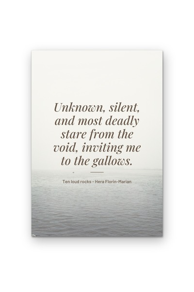 OEM Poster Cardboard 250g A4 - Wall painting with quote from Ten Noisy Stones...