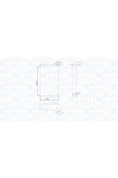 MAGNETI MARELLI Топлообменник, отопление на пътническия салон 350218422000
