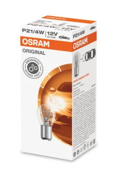 Osram Bec Original P21/4W 12V BAZ15d 7225, set 10 buc.