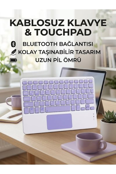 NOVA & GLORY ACCESSOIRES K-51 Dokunmatik Yüzeyli (Touchpad) Şarjlı Kablosuz B...