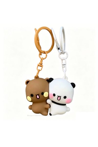 Choice 2PCS (1pair) -/Cartoon Panda Bubu Dudu Magnetic Keychain Cute Backpack...