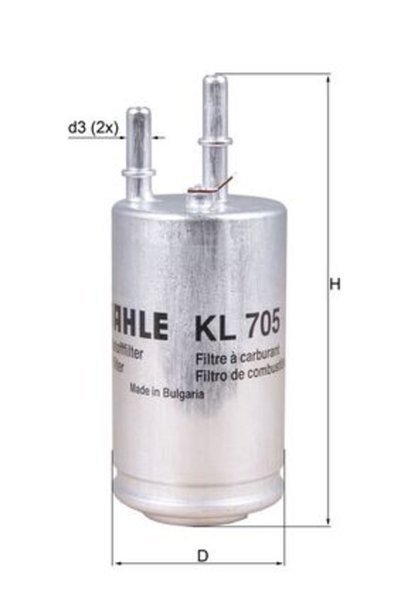 MAHLE Горивен филтър KL 705