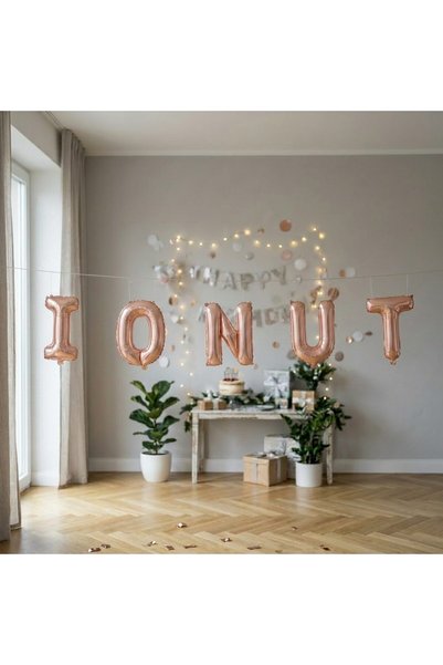 DAMUR Metallic Foil Balloons, Innovation, IONUT Set Helium or Air, Straw incl...