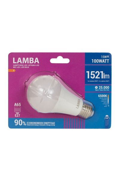 Lamba Bec LED E27 15W (A60) – Lumină Albă, 1250 lm – Durată 25.000 ore