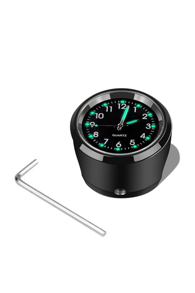 Choice Black-A Universal Waterproof Chrome Motorcycle Handlebar Clock Bike Sc...