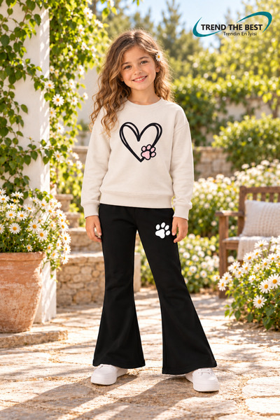 TREND THE BEST Trendin En İyisi Winter, Spring, and Autumn Girls' Black Spani...