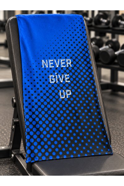 Dotamess منشفة رياضية مطبوعة عليها Never Give Up مقاس 50 × 100 سم، تمتص العرق...