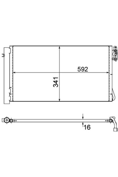MAHLE Condensator, climatizare AC 414 001S