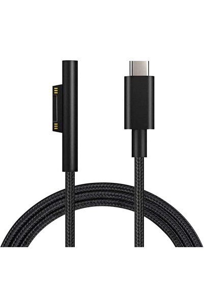 Generic كابل شحن USB-C مجدول من النايلون، متوافق مع مايكروسوفت سيرفس برو 7/6/5/4
