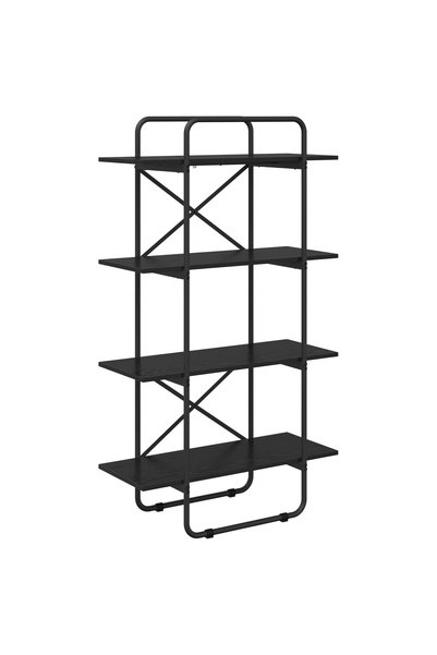 vidaxl Raft pentru cărți 4 niveluri 80 x 35 x 140 cm PB Stejar Negru