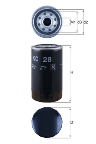 MAHLE Горивен филтър KC 28