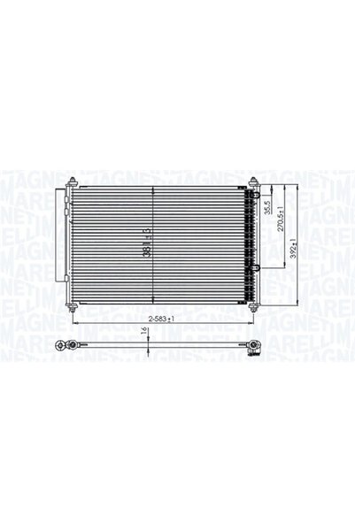 MAGNETI MARELLI Συμπυκνωτής, κλιματισμός 350203850000