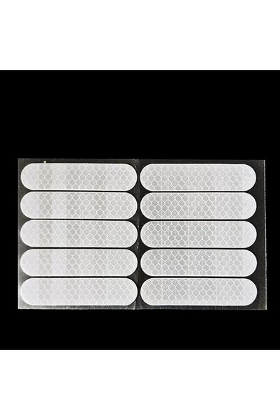 Choice white 10pcs Bicycle- Reflective Stickers Motorcycle Helmet Warning- Re...